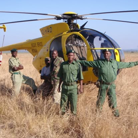 Helicopter in Malawi